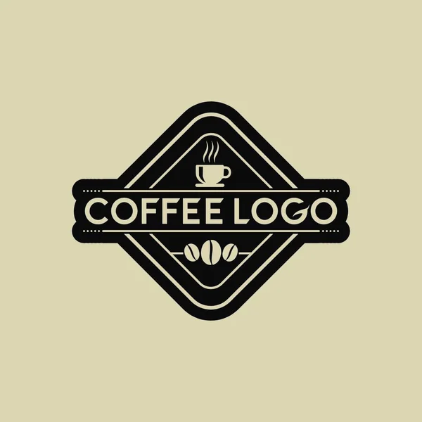 Copo Café Logo Template Vetor Ícone Design — Vetor de Stock