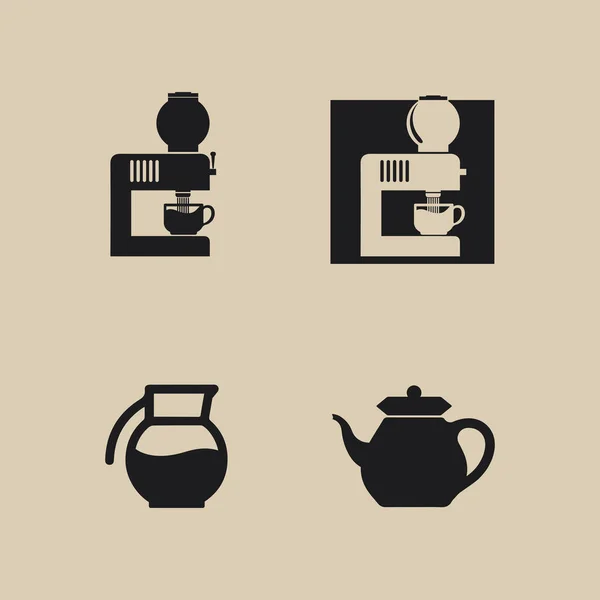 Koffiebeker Logo Warme Drank Koffie Thee Pictogram Template Vector Pictogram — Stockvector