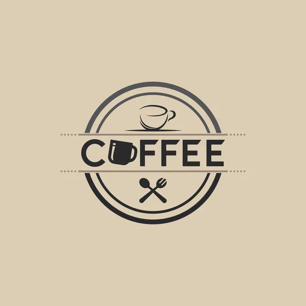 Filiżanka Kawy Logo Gorący Napój Kawa Ikona Herbaty Wektor Wzór — Wektor stockowy