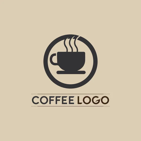 Кофейная Чашка Логотип Горячий Напиток Кофе Чай Иконка Векторная Икона — стоковый вектор