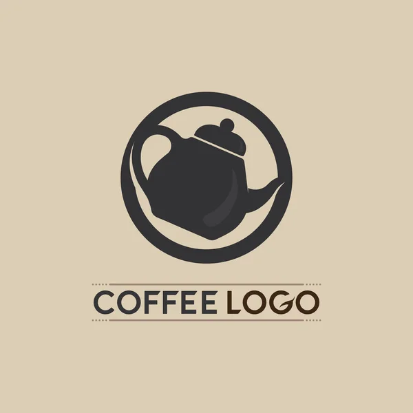 Taza Café Logo Bebida Caliente Icono Café Diseño Icono Vector — Archivo Imágenes Vectoriales