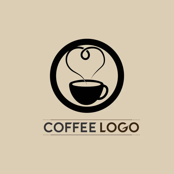 Кавова Чашка Логотип Гарячого Напою Кава Чай Значок Шаблон Векторний — стоковий вектор