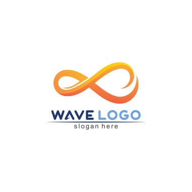 Su dalgası simgesi vektör çizim logosu