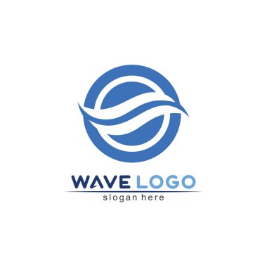Su dalgası simgesi vektör çizim logosu