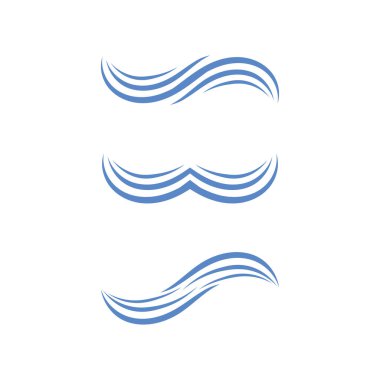 Su dalgası simgesi vektör çizim logosu