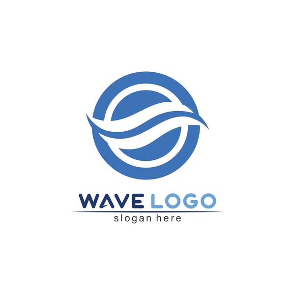 Water Wave Icon Vector Illustration Design Logo — Stock Vector