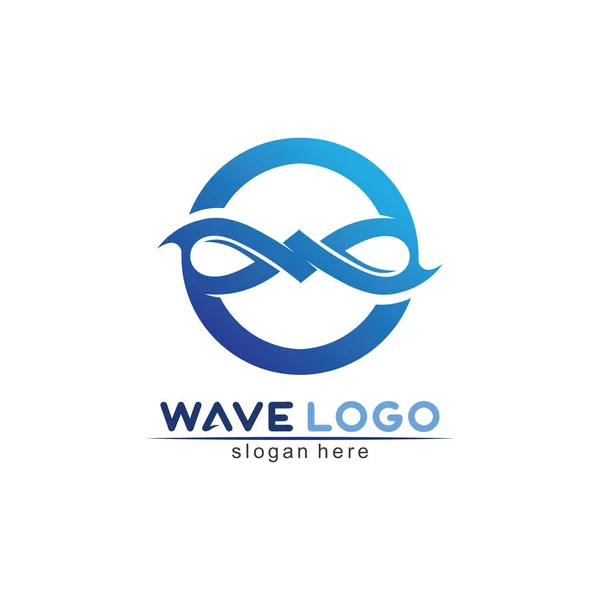 Water Wave Icon Vector Illustration Design Logo — Stock Vector