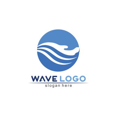 Su dalgası simgesi vektör çizim logosu