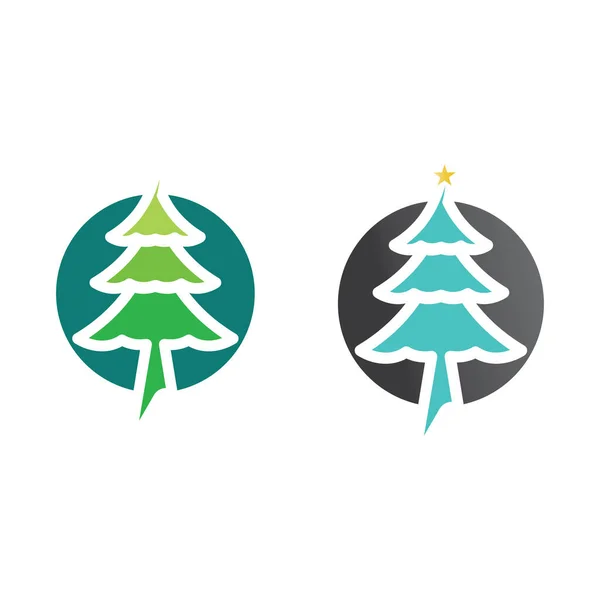 Weihnachten Logo Und Symbol Illustration Bild Symbol Vektor Design Und — Stockvektor