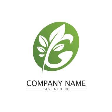 İŞ VECTOR GREEN ECOLOJY DESİGN İKONU 'NUN BAĞIRILMASI VE DOĞAN Ağaç Logosu