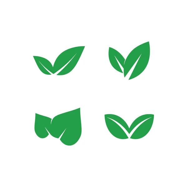 Leaf Hature Tree Logo Business Vector Green Plant Ecology Design — стоковый вектор