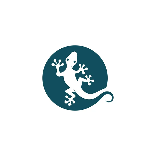 Ящерица Векторный Саламандра Геккон Крокодил Рептилии Дизайн Логотипа — стоковый вектор