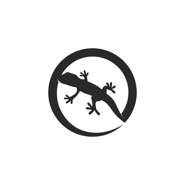 Ящерица Векторный Саламандра Геккон Крокодил Рептилии Дизайн Логотипа — стоковый вектор