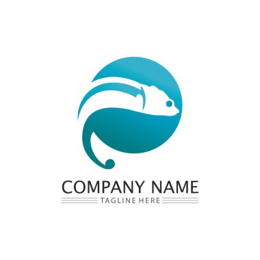 Kertenkele ve hayvan vektör semenderi kertenkele timsah ve sürüngenler logo çizimi