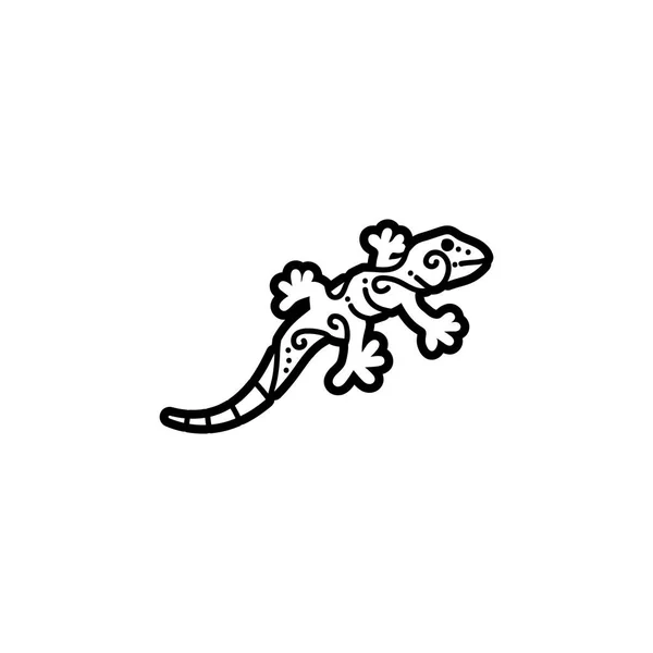 Ящірка Тварина Векторна Ілюстрація Логотипу Саламандри Гекон Крокодили Рептилії — стоковий вектор