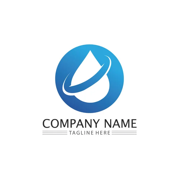 웨이브 아이콘 Logo Template Vector Illustration Design — 스톡 벡터