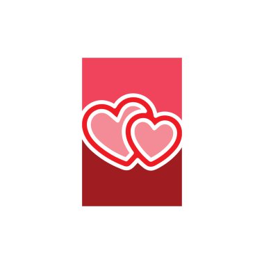 Aşk ve kalp tasarımı Vektör ve logo kusursuz çizim arka planı