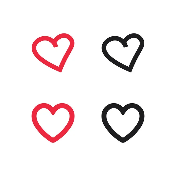 Miłość Serce Projekt Wektor Logo Płynne Ilustracja Tło — Wektor stockowy