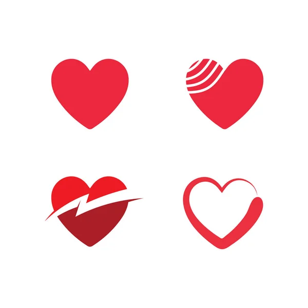 Design Amour Coeur Vecteur Logo Fond Illustration Sans Couture — Image vectorielle