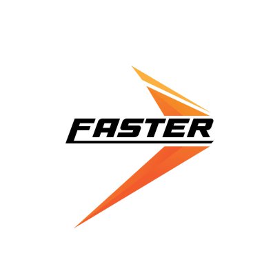 Daha Hızlı Logo Şablonu vektör çizimi tasarımı