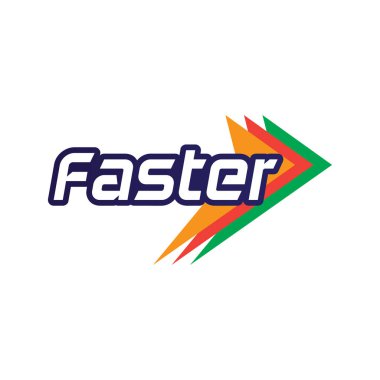 Daha Hızlı Logo Şablonu vektör çizimi tasarımı
