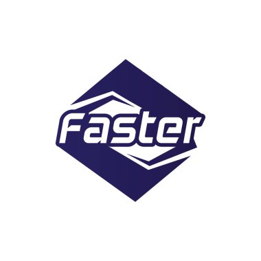 Daha Hızlı Logo Şablonu vektör çizimi tasarımı