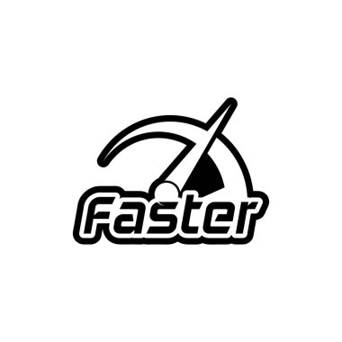 Daha Hızlı Logo Şablonu vektör çizimi tasarımı