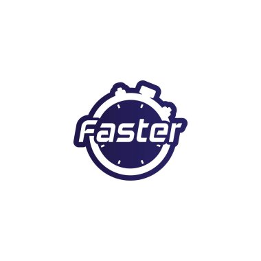 Ok ve daha hızlı vektör illüstrasyon simgesi Logo Şablon tasarımı