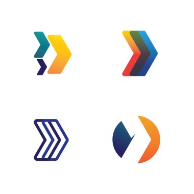 Ok ve daha hızlı vektör illüstrasyon simgesi Logo Şablon tasarımı