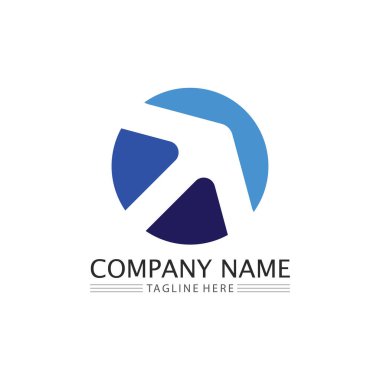 Ok ve daha hızlı vektör illüstrasyon simgesi Logo Şablon tasarımı