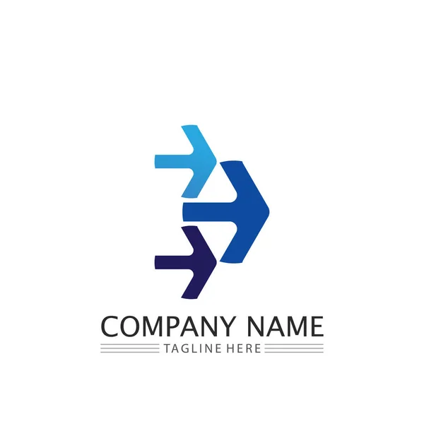 화살표 일러스트 아이콘 Logo Template 디자인 — 스톡 벡터