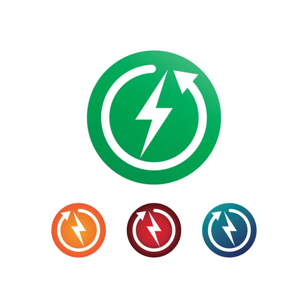 Ikona Baterii Ładowania Wskaźnik Ładowania Poziom Projektu Logo Wektora Energia — Wektor stockowy