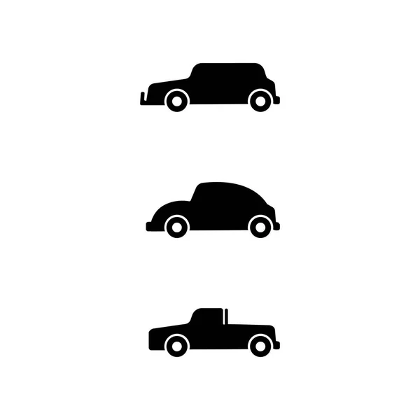 Car Icons Vector Logo Automobiles Travel Truck Bus Other Transport — Vetor de Stock