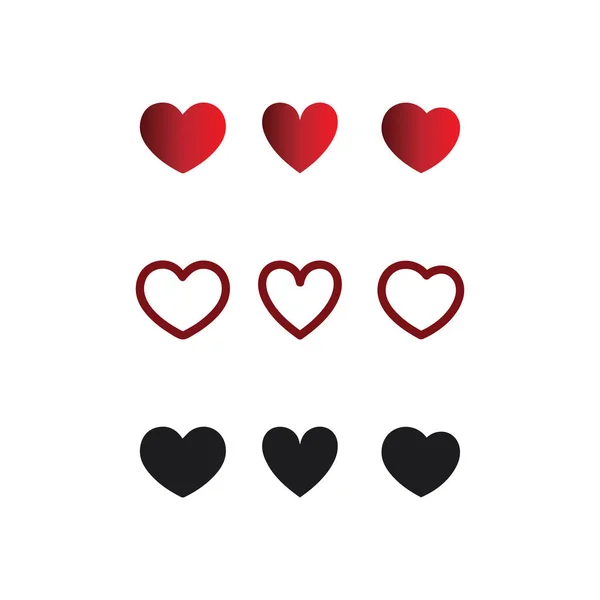 Heart Logo Beauty Love Vector Icon Illustration Design Template Symbol — Wektor stockowy