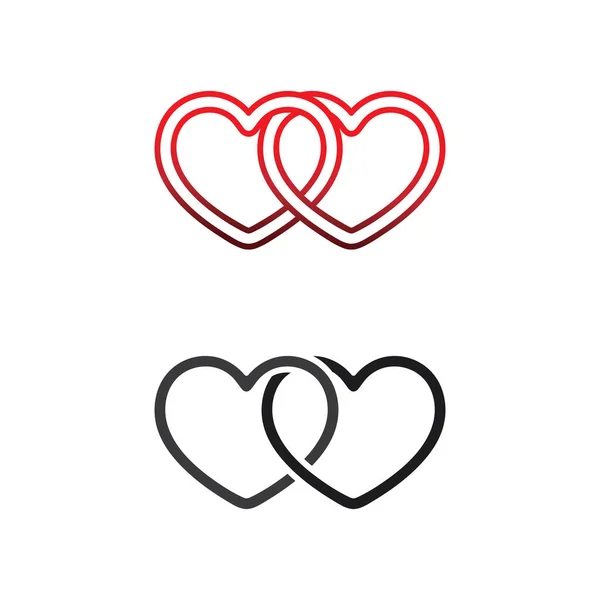 Heart Logo Beauty Love Vector Icon Illustration Design Template Symbol — Image vectorielle