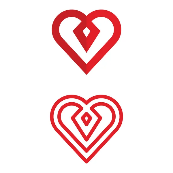 Heart Logo Beauty Love Vector Icon Illustration Design Template Symbol — Stock Vector