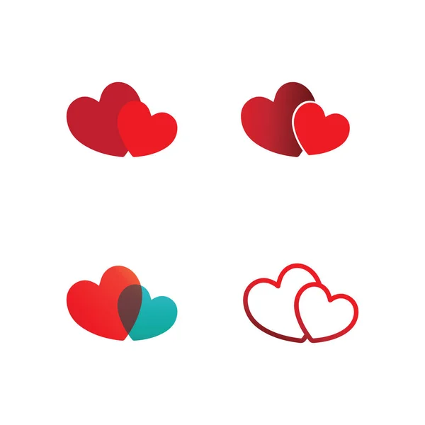 Logotipo Del Corazón Belleza Amor Icono Vectorial Diseño Ilustración Plantilla — Archivo Imágenes Vectoriales