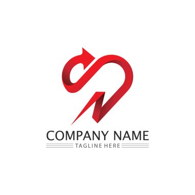 Kalp logosu ve Güzel Aşk Vektörü ikonu sevgililer günü ve romantik illüstrasyon tasarım şablonu