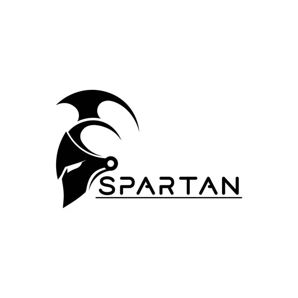 Spartan Helmet Logo Template Vector Icon Design — Stock Vector