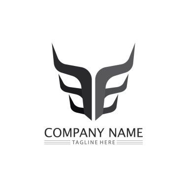 Boğa ve bufalo başlı inek maskotu logosu spor boynuzu hayvan memelilerinin baş logosu vahşi matador için tasarım vektörü