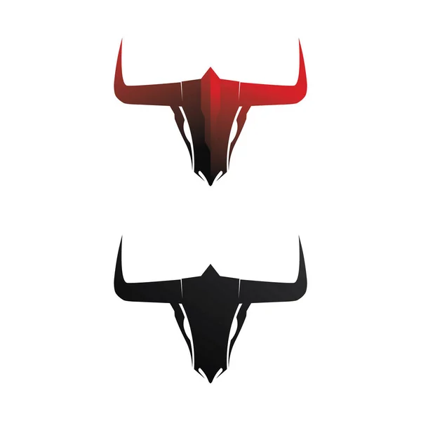 Bull Búfalo Cabeça Vaca Animal Mascote Logotipo Vetor Design Para —  Vetores de Stock