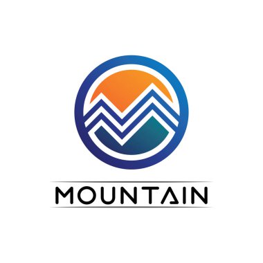 Dağ simgesi Logo Şablonu Vektör İllüstrasyon Tasarımı Açık Alan Macerası ve Seyahat Tasarım Logosu