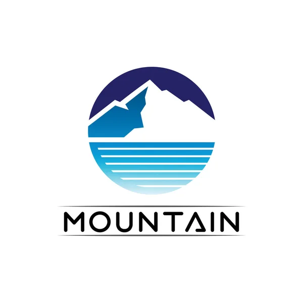 Гірський Ікон Logo Template Vector Illustration Outdoor Adventure Expedition Design — стоковий вектор