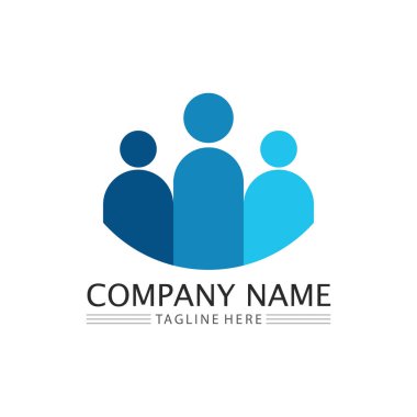 People Community, care group network ve sosyal simge tasarım şablonu