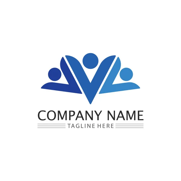 Logotipo Das Pessoas Equipe Pessoas Sucesso Trabalham Grupo Comunidade Empresa — Vetor de Stock