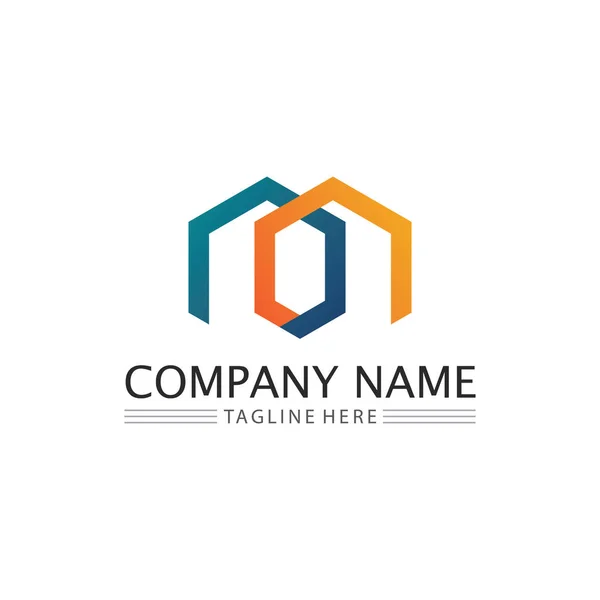 Lettera Logo Font Modello Vettoriale Illustrazione Disegno Logo Business Identità — Vettoriale Stock