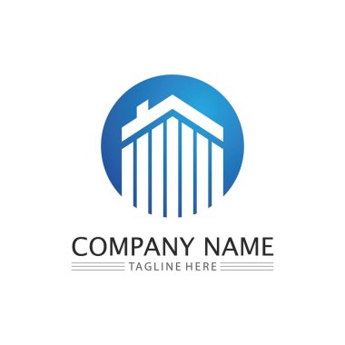 Emlak ve ev binaları vektör logo şablonları