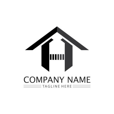 Emlak ve ev binaları vektör logo şablonları