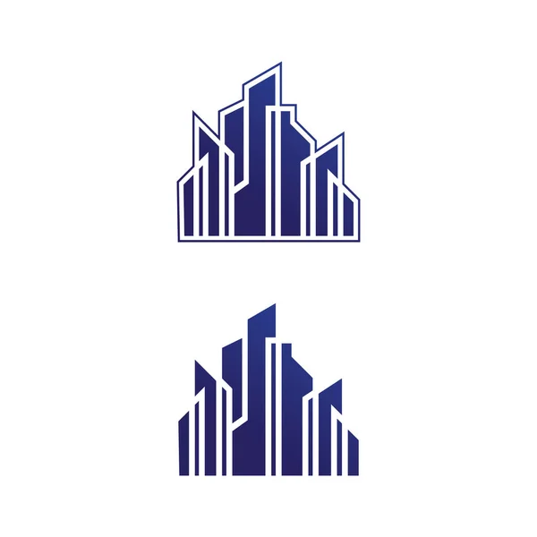 Vorlage Für Immobilien Und Wohngebäude Vektor Logo Symbole — Stockvektor
