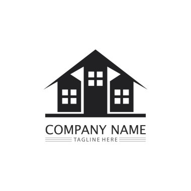 Emlak ve ev binaları vektör logo şablonları
